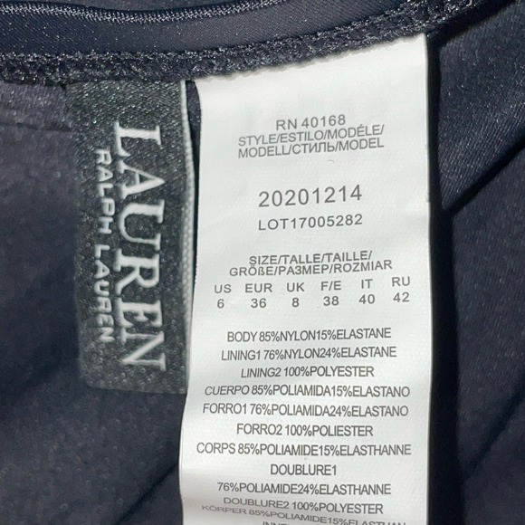 Lauren Ralph Lauren Halter wrap Side-Tie Tummy-Control swimsuit black 6 - Picture 7 of 14